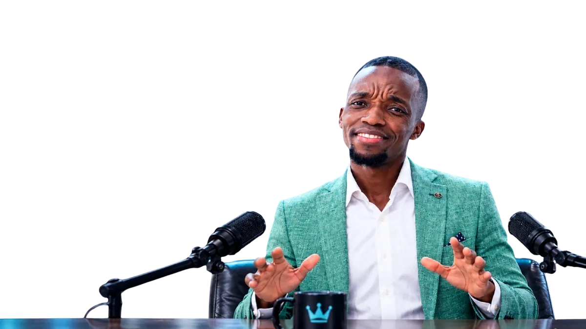 Dr. King’ori discussing an idea with a guest